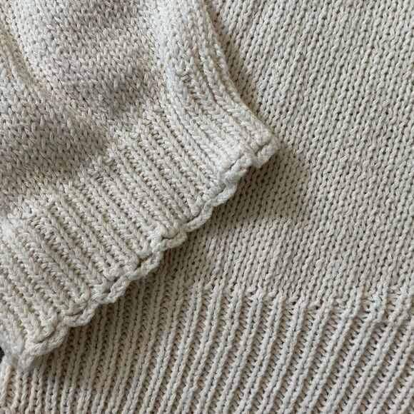 Anthropologie Knitted & Knotted Cottagecore Knit Top in Cream Medium - Picture 7 of 14